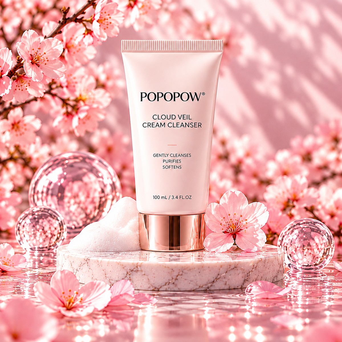 POPOPOW® Cloud Veil Cream Cleanser